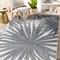 World Rug Gallery Tropical Leaves Nature Inspired Indoor/Outdoor Area Rug 5' x 7' Gray 4030GRAY5X7 - alternate 10